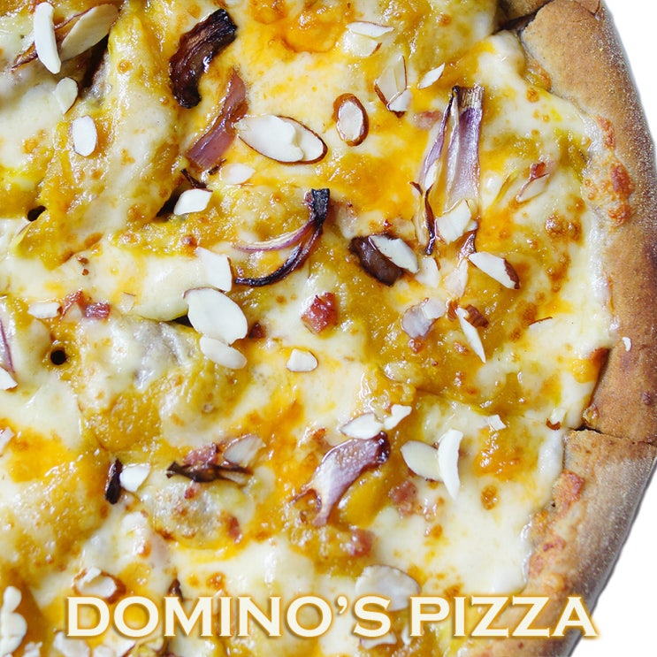 쫄깃쫄깃 곡물도우의 마력~ 도미노 신제품 호박고구마피자 : DOMINO'S PIZZA