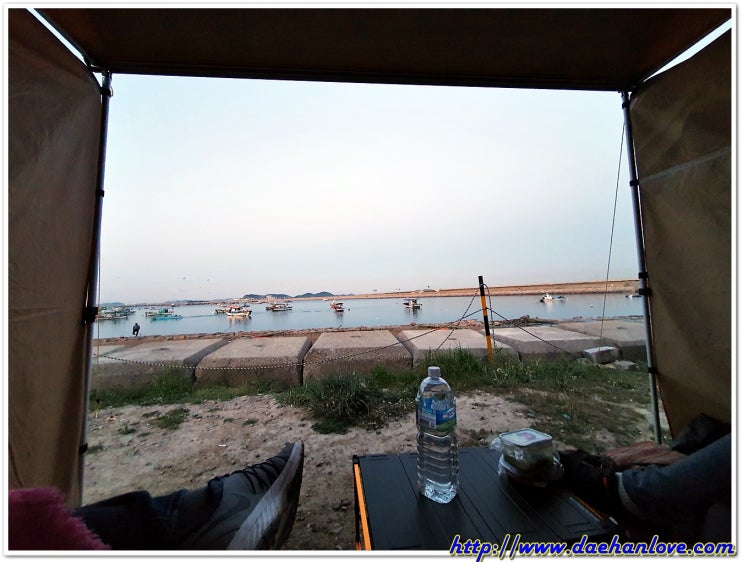 충남 서산 삼길포항 사이드어닝과 함께한 노지캠핑 후기