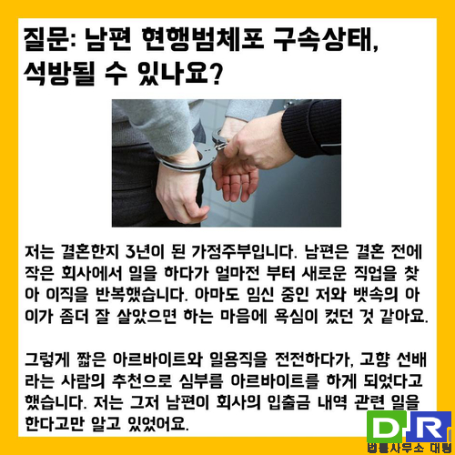 [현행범체포 석방 상담] 구속적부심사청구와 보석허가청구