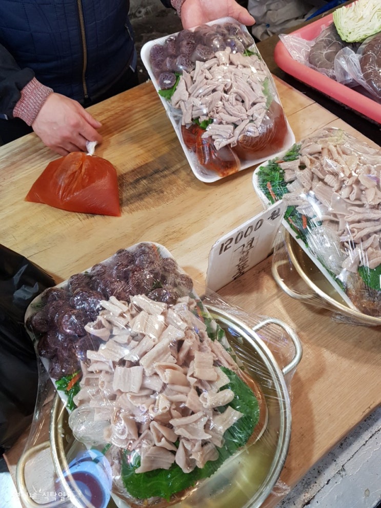 [인천 부평시장 맛집] 생활의달인 순대곱창볶음 방어회
