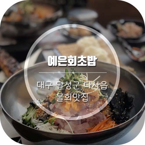 [다사물회맛집] 강정보근처 다사 횟집 '예은회초밥'에서 물회먹었어용