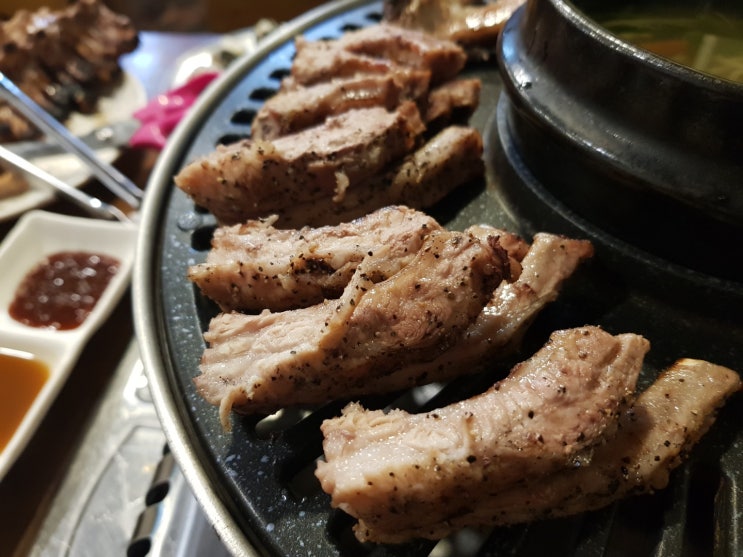 (대전둔산동맛집)불타는 쪽갈비/대전 갈비 무한리필/대전 칼국수 무한리필/대전 돼지껍데기 무한리필