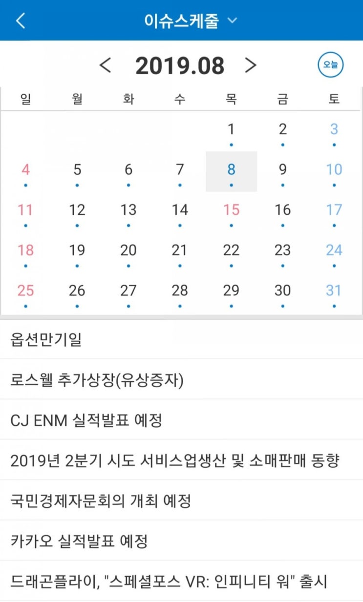 8월 옵션만기일/오늘 이슈