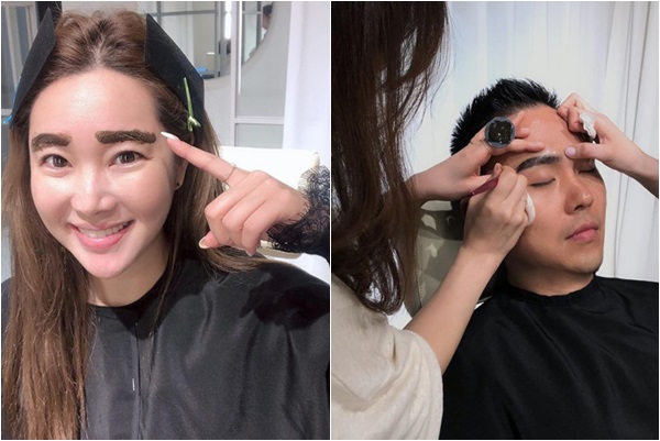 주아민, 남편 유재희와 눈썹도 커플 문신…뇌섹남 남편의 변신