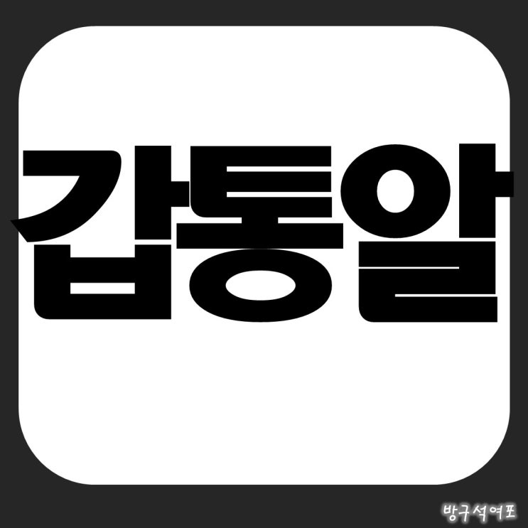 갑통알 뜻