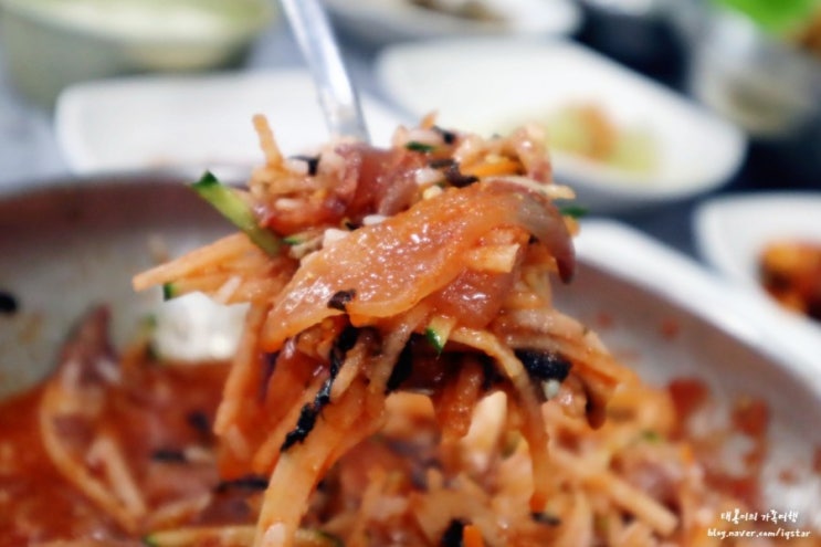 후포항맛집 해양대게수산에서 쉬원하고 맛있는 물회한그릇 태봉이