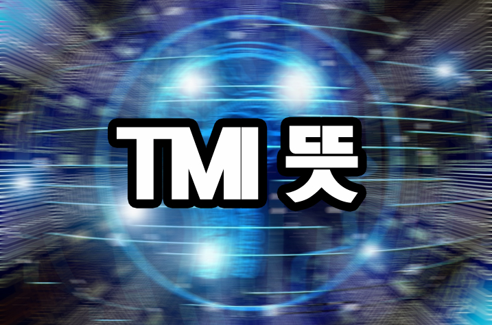 tmi 뜻 정확히 알고 사용해봐요.
