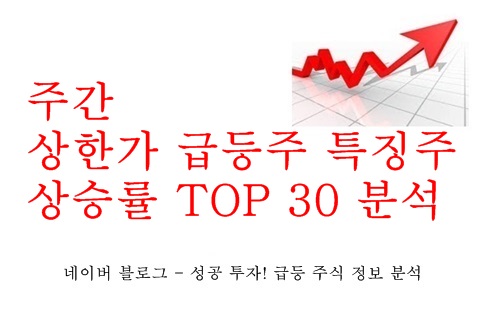 [19.09.08.일] 상한가 급등주 특징주 주간 상승률 30위 분석- 화천기계 에프알텍 한국프랜지 에스피시스템스 머큐리 메가엠디 RFHIC 고려산업 S&K폴리텍 디케이티 아이디스 영화테크 스타모빌리티 케이피엠테크 삼부토건 다산네트웍스 와이비엠넷 우리넷 로지시스 케이피에스 국일제지 에스티팜