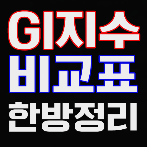 gi지수 낮은 음식표로 보는 다이어트식단