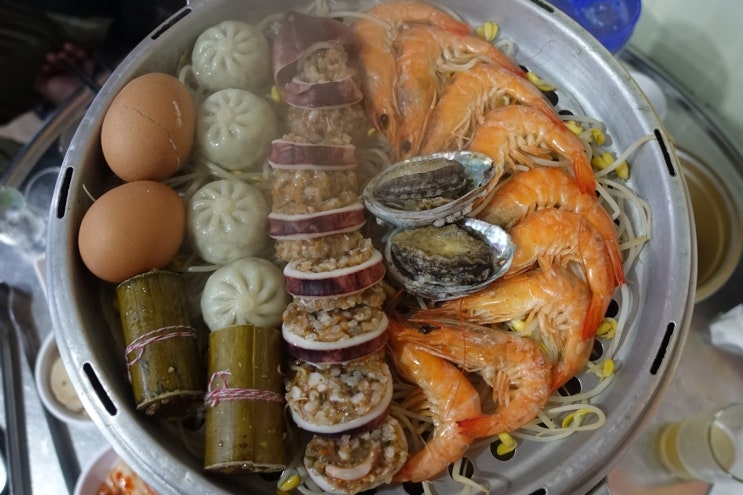 강릉 천사조개구이 무한리필 4단조개찜 배부르고 술부르고 