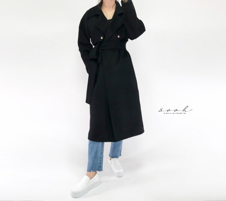 [특별수량]울소재 여자 트렌치코트의 새로운 어반 아웃피터