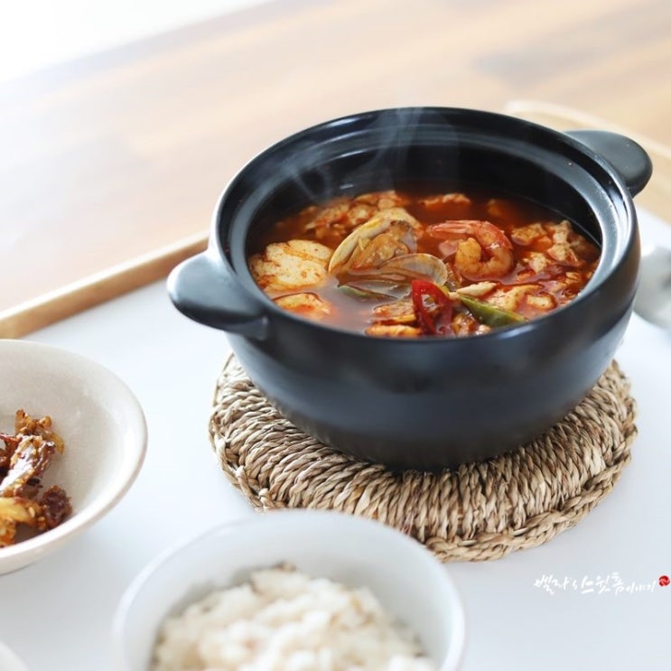 순두부찌개 끓이는법 바지락 넣고 간단하게 뚝딱
