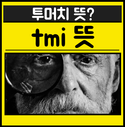 tmi 뜻 투머치뜻 간단하게 총정리