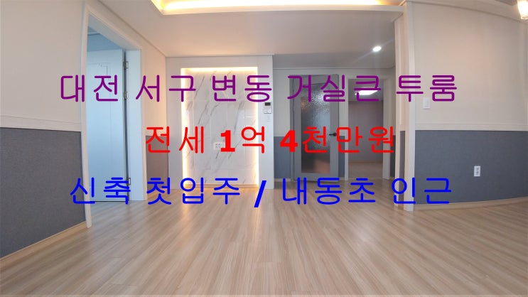 대전 서구 변동 내동초 인근에 있는 초호화 신축 첫입주!! 거실큰 투룸 전세 가능한 매물입니다 ~!! 대전 서구 변동 내동초 인근에 있는 초호화 신축 첫입주!! 거실큰 투룸 전세 가능한 매물입니다 ~!!