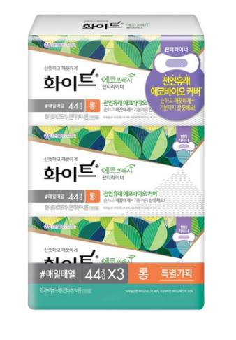 최저가 내일배송   화이트 에코프레시 롱 팬티라이너   [10,310원]