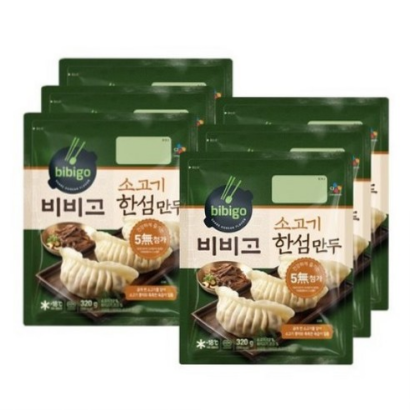[CJ제일제당]비비고 소고기한섬만두 6봉, 씨제이만두, 18,900원