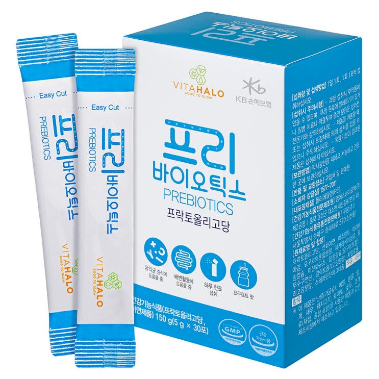 [ 리뷰 포함 ]   비타할로 프리바이오틱스 프락토올리고당 FOS, 5g, 30개입