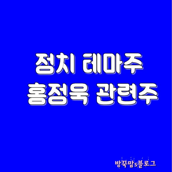 [정치테마주] 홍정욱 관련주 