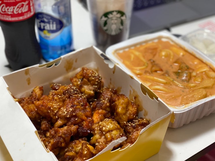 [춘천 치킨 맛집] 치킨플러스 춘천석사교대점 핫쵸킹 로제떡볶이