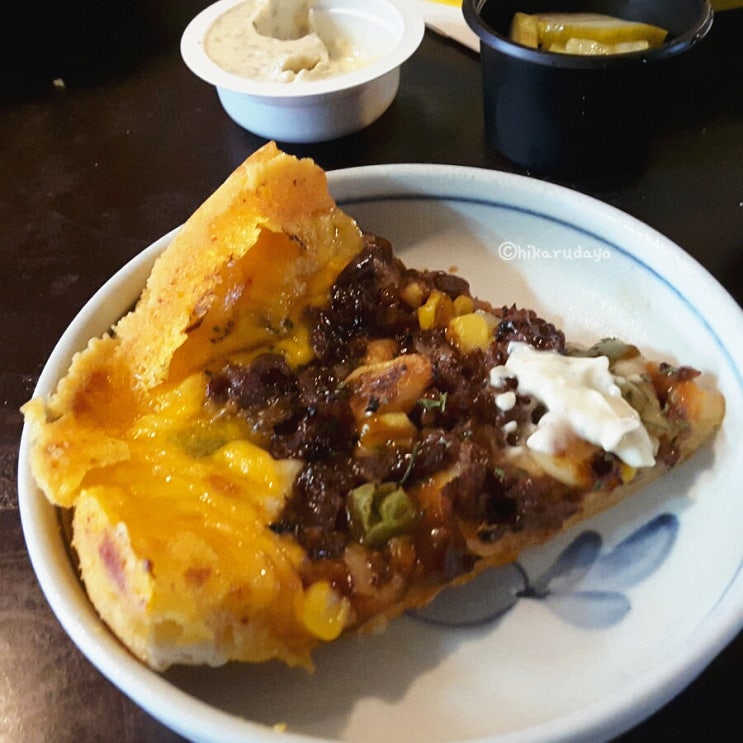 반올림피자샵 통마늘 불고기 소보로 내돈주고 먹은후기