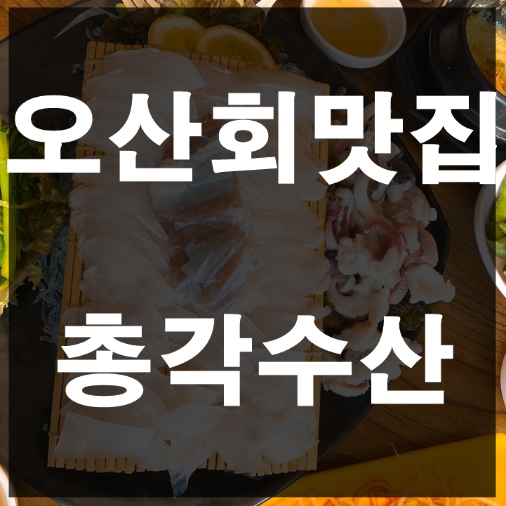 오산횟집 오산맛집 총각수산 갑오징어회 먹고 왔어요!