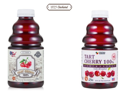 몽모랑시 타트체리 쥬스_1925 오차드, 센트럴가든 비교