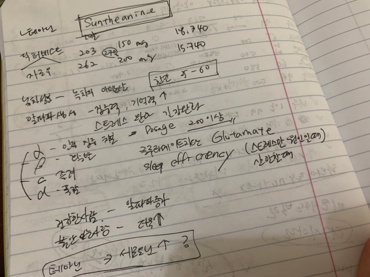 자로우 L테아닌  집중력 스트레스 완화