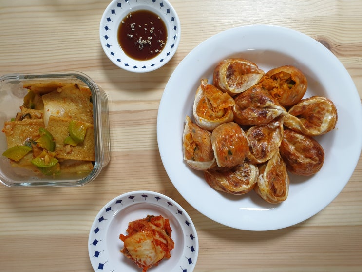 [매일의 식사] 풀무원 얇은피만두 김치 에어프라이어