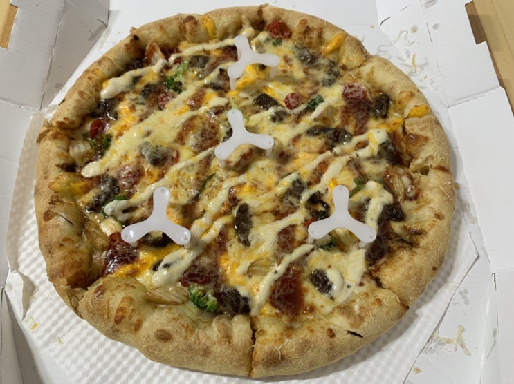 [주말야식] “위메프오” 로 주문한 피자헤븐 눈꽃치즈스테이크 맛있다