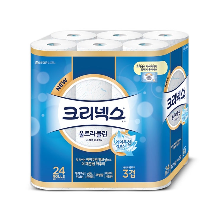 크리넥스 울트라클린 3겹 천연펄프 화장지 33m 정말 싸다구요~