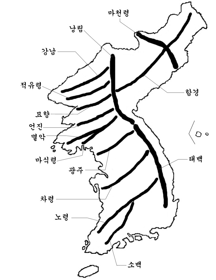 한국의 산맥 : 네이버 블로그