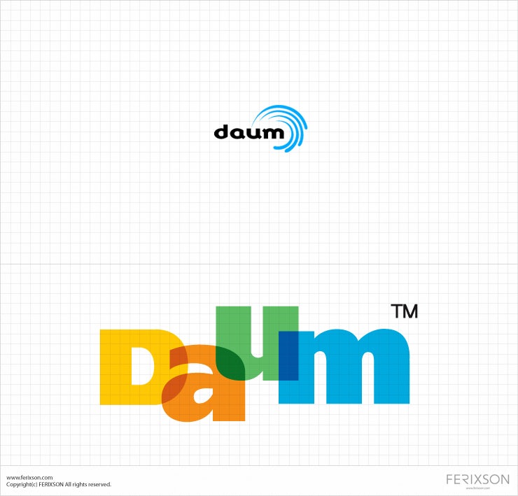 - 국내대기업 로고 및 브랜드 로고 변천사 - 다음 로고변천사 - DAUM LOGO HISTORY - : 네이버 블로그