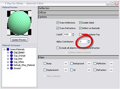 V-Ray for Rhino 4 SR 1.5 Ver 한글 번역 메뉴얼(14)Alpha Contribution : 네이버 블로그
