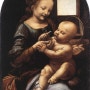 레오나르도 다빈치(Leonardo da Vinci) 꽃과 함께 있는 성모님