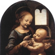 레오나르도 다빈치(Leonardo da Vinci) 꽃과 함께 있는 성모님