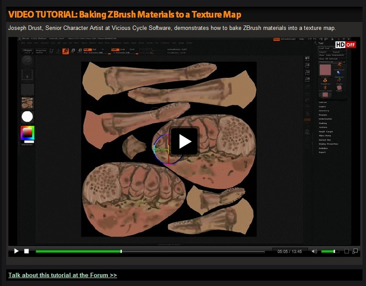 지브러쉬에서 마테리얼을 텍스처 맵으로 뽑기(Baking ZBrush Materials to a Texture Map) : 네이버 블로그