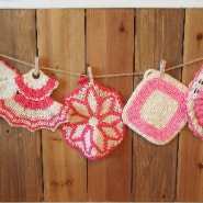 Vintage Pink Crochet Potholders