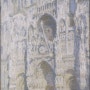 미술작품 : 루앙 성당, 성당의 정문과 생 로맹 탑, 햇빛 가득한 파랑과 금색 조화, 클로드 모네