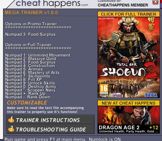 토탈워 쇼군2 트레이너(Shogun2 Total War Trainer V1.0) : 네이버 블로그