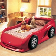 LT-Cherry Red Sports Car Twin Bed