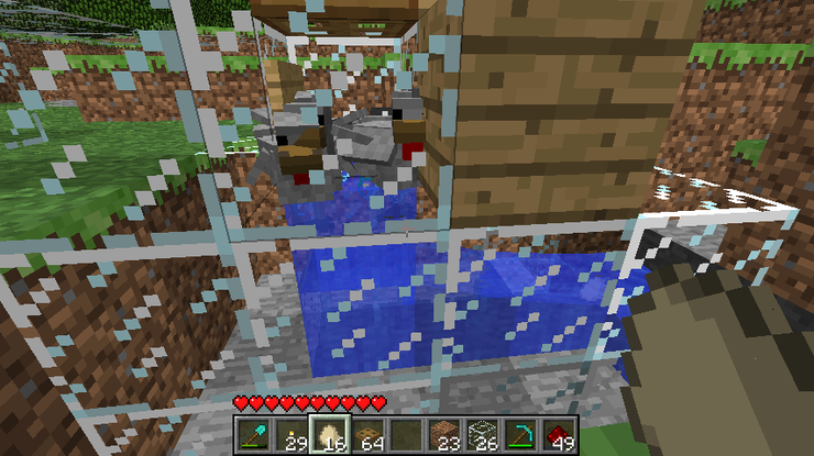 마인크래프트 닭 머리