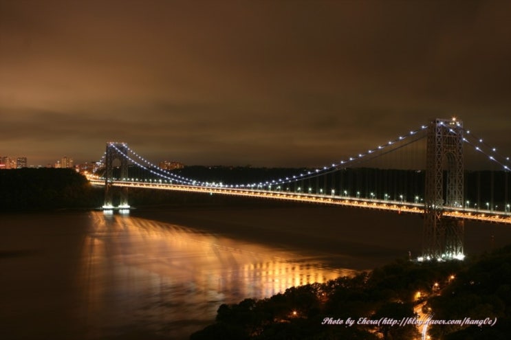 [뉴욕] 조지워싱턴 브릿지, 일명 조다리 야경에 넋을 잃다.(George Washington Bridge, New York City) : 네이버 블로그