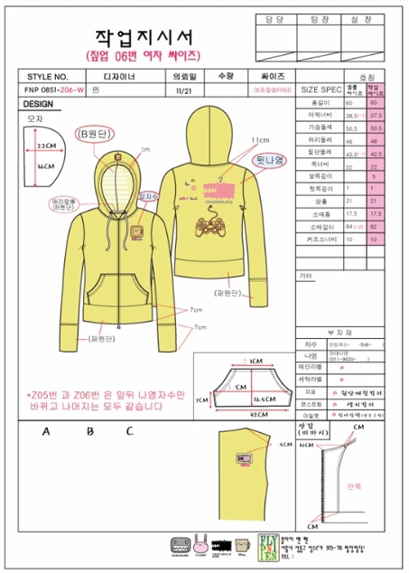 작지,작업지시서, 생산지시서, 디자이너의 작지, 샘플지시서 : 네이버 블로그