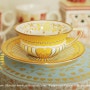 웨지우드 할리퀸 컬렉션 - 옐로우 리본 티잔 (Wedgwood - harlequin Collection - Yellow Ribbons Tea Cup&Saucer)