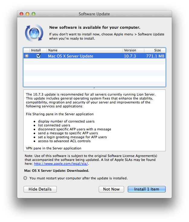 Mac OS X Server Update v10.7.3 : 네이버 블로그