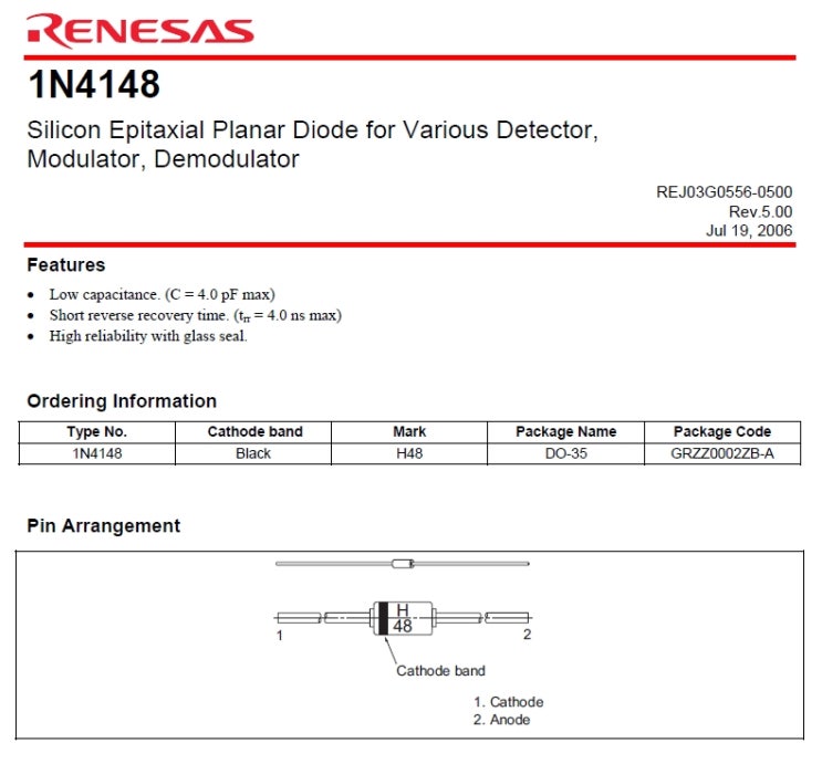 스위칭 다이오드 1N4148 : 네이버 블로그