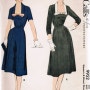 1950년대 원피스&드레스, A라인 H라인 프린세스라인 펜슬라인등 다양한 실루엣라인의 탄생 '라인의 전성기'