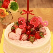 생일축하 딸기 생크림 주문 케이크