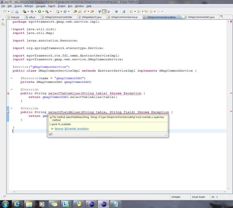 Java error : Must override a superclass method / @Override Annotation 과 ...