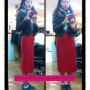 Red Tight Midi-Line Skirt